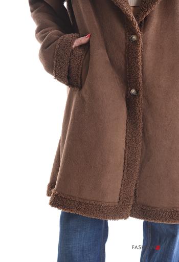 knee-length Coat with buttons with pockets - ph 4
