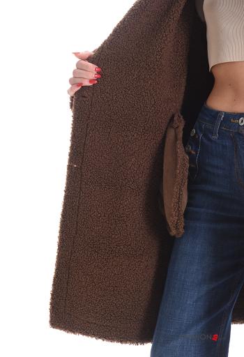 knee-length Coat with buttons with pockets - ph 5