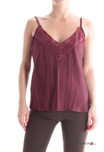 Top scollato sulla schiena pizzo senza maniche - ph 1