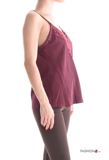 Top scollato sulla schiena pizzo senza maniche - ph 3