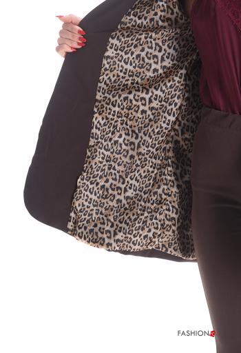 Blazer manga comprida Padrão animal com forro - ph 6