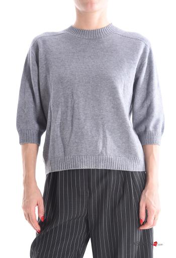 Maglione girocollo maniche a tre quarti
