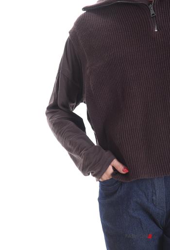 Smanicato costine con colletto con zip - ph 4