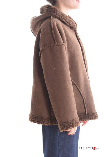 Cappotto senza fodera con tasche con zip con cappuccio - ph 3