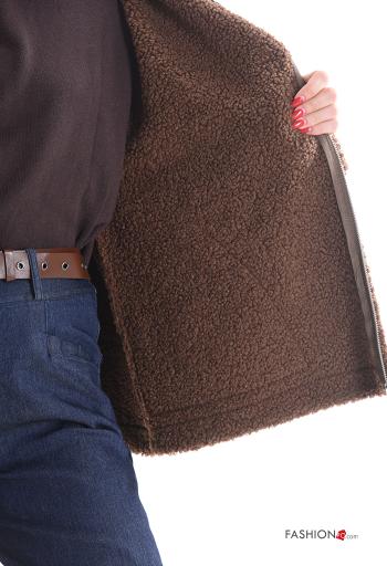 Cappotto senza fodera con tasche con zip con cappuccio - ph 6