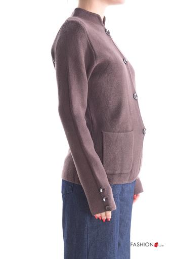 Gilet manches longues à boutons avec poches - ph 3