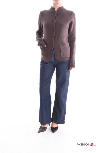 Gilet manches longues à boutons avec poches - ph 5