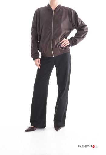 Bomber manches longues avec fermeture éclair avec doublure avec poches - ph 5