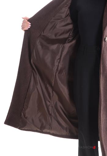 Casaco manga comprida longo com cinto com forro - ph 5