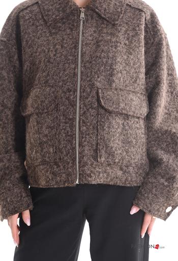 Casaco manga comprida com gola com bolsos com fecho - ph 4