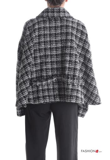 Blusão em Algodão manga comprida com gola Padrão Vichy com botões sem forro - ph 2