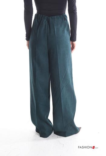 Pantalone vita alta wide leg con tasche con bottoni con zip - ph 2
