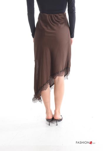Gonna pizzo asimmetrico con elastico con spacco - ph 2