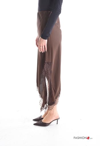 Gonna pizzo asimmetrico con elastico con spacco - ph 3