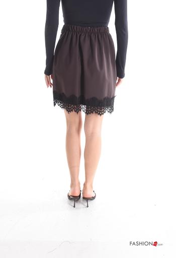 lace trim Mini skirt with elastic - ph 2