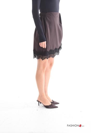 lace trim Mini skirt with elastic - ph 3