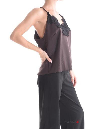 Top senza maniche pizzo raso - ph 3