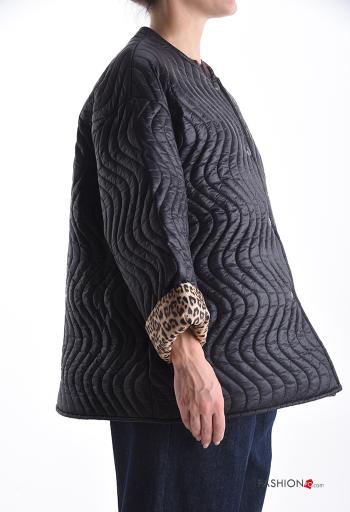 Cappotto maniche lunghe girocollo con bottoni con fodera - ph 3