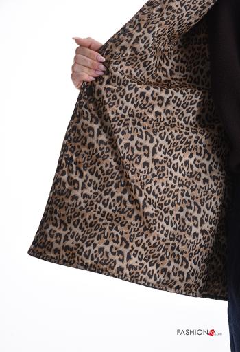 Cappotto maniche lunghe girocollo con bottoni con fodera - ph 6