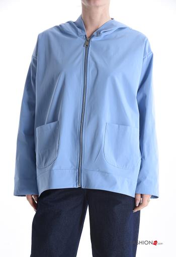 lange ärmel Jacke mit Taschen mit Kapuze mit Reißverschluss - ph 1