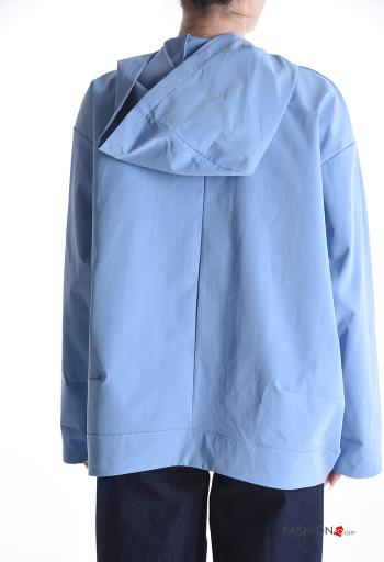 lange ärmel Jacke mit Taschen mit Kapuze mit Reißverschluss - ph 2