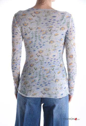 Maglione in Misto Cashmere Fantasia floreale - ph 2