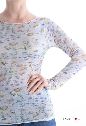 Maglione in Misto Cashmere Fantasia floreale - ph 4