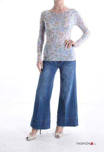 Maglione in Misto Cashmere Fantasia floreale - ph 5