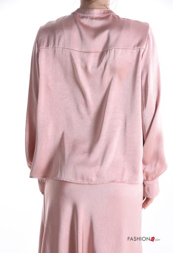 Camisa satén manga larga con volantes con botones - ph 2