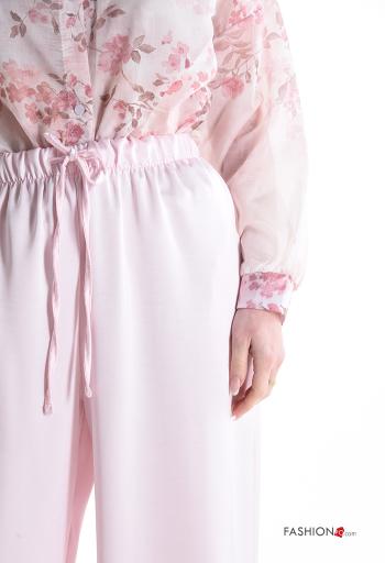 Pantalones wide leg con bolsillos con elástico - ph 4