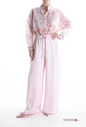 Pantalones wide leg con bolsillos con elástico - ph 5