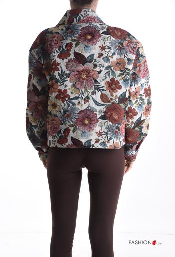 Leaf print Cotton Jacket - ph 2