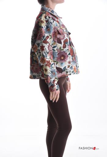 Leaf print Cotton Jacket - ph 3