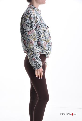 Leaf print Cotton Jacket - ph 3