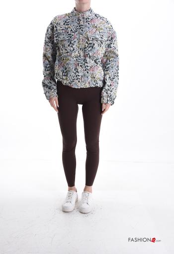 Leaf print Cotton Jacket - ph 5