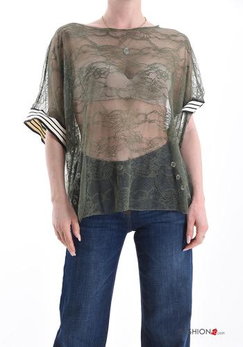 Spitze- Strickpullover