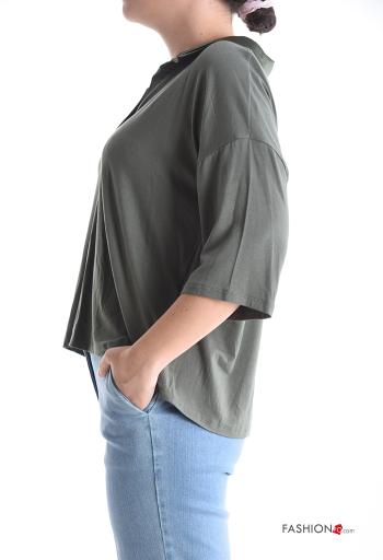 Maglione con colletto maniche a tre quarti - ph 3