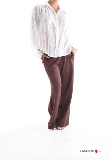 Chemise manches longues oversize à collet à boutons - ph 5