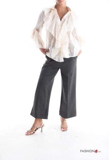 Chemise manches à volant manches longues à volants à boutons - ph 5