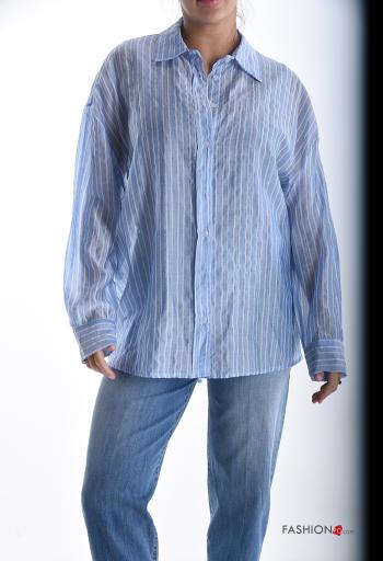 Striped long sleeve with collar Shirt with buttons