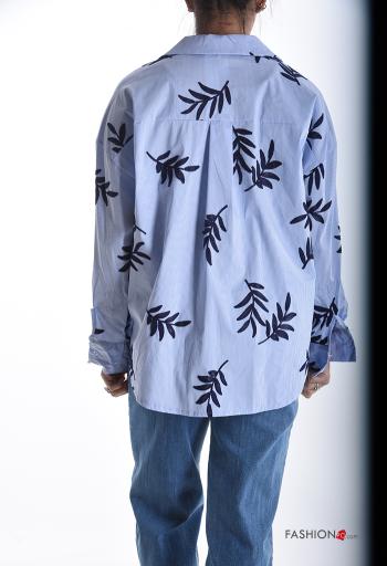 Camicia in Cotone maniche lunghe con colletto Fantasia mista con bottoni - ph 2
