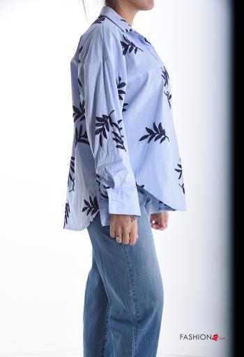 Camicia in Cotone maniche lunghe con colletto Fantasia mista con bottoni - ph 3