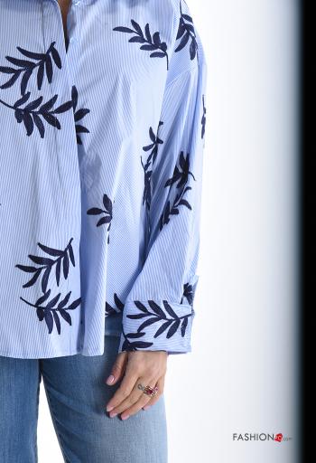 Camicia in Cotone maniche lunghe con colletto Fantasia mista con bottoni - ph 4