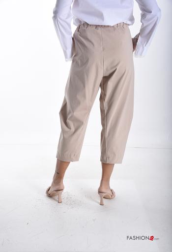 Pantalone in Cotone oversize con tasche con elastico - ph 2