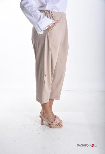 Pantalone in Cotone oversize con tasche con elastico - ph 3