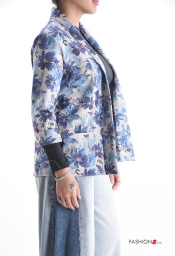 Blumenmuster lange ärmel Jacke - ph 3