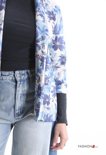 Blumenmuster lange ärmel Jacke - ph 4