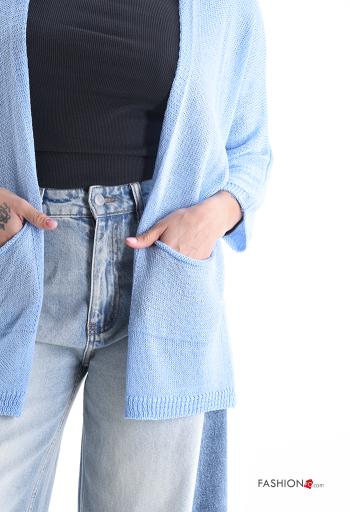 Cardigan maniche lunghe con tasche - ph 4