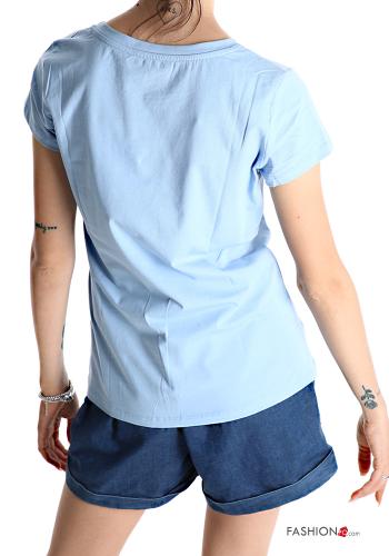 T-shirt em Algodão Padrão Estampado - ph 2