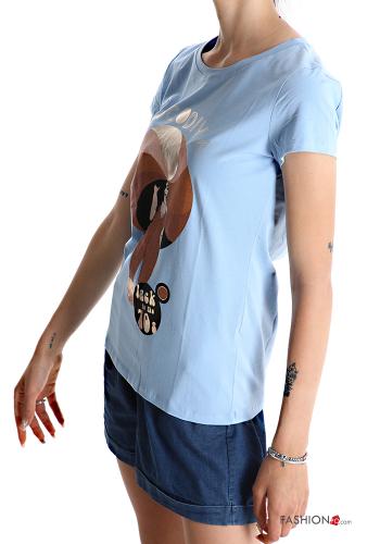 T-shirt em Algodão Padrão Estampado - ph 3